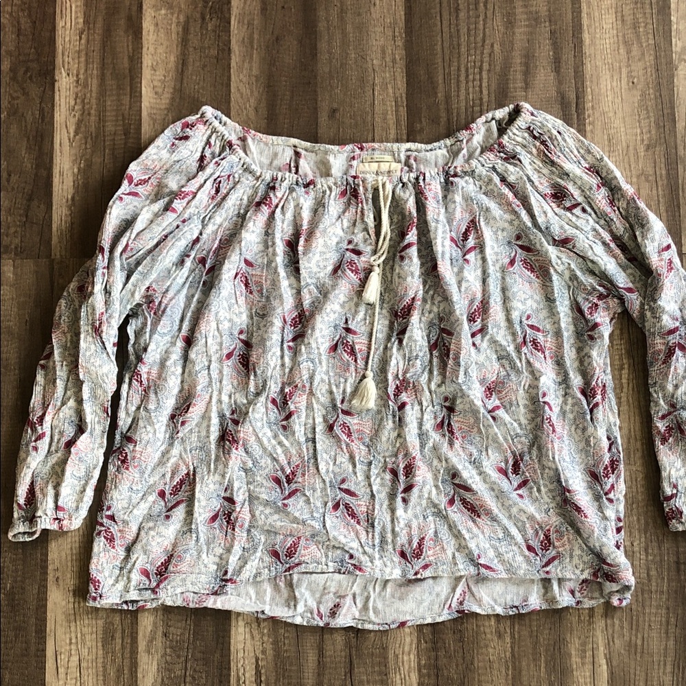 Denim & Supply Ralph Lauren Floral Long Sleeve Blouse M